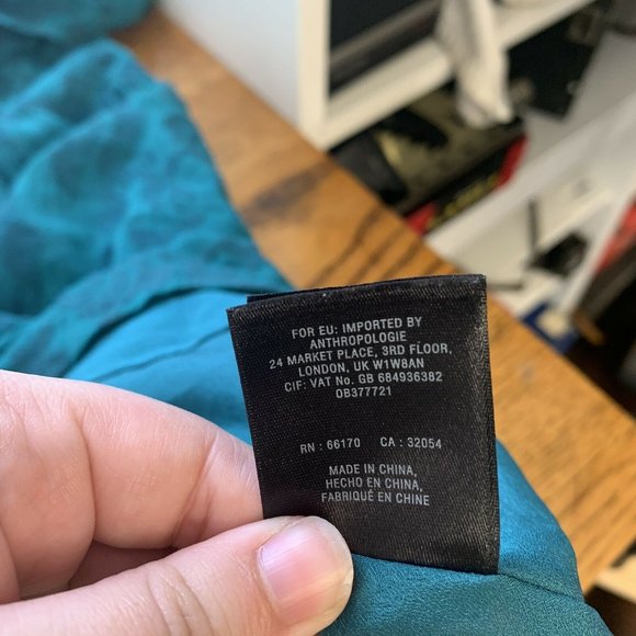 Anthropologie Fluttered Scrollwork Dress Size 2 - Picture 9 of 9